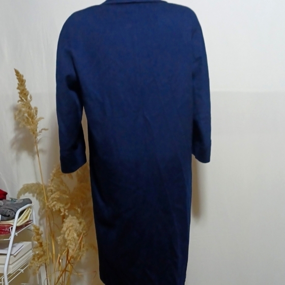 SIGNATURE WOMENS COAT SIZE 12 P IN A BEAUTIFUL NAVY BLUE WOOL 💙 - Picture 6 of 11